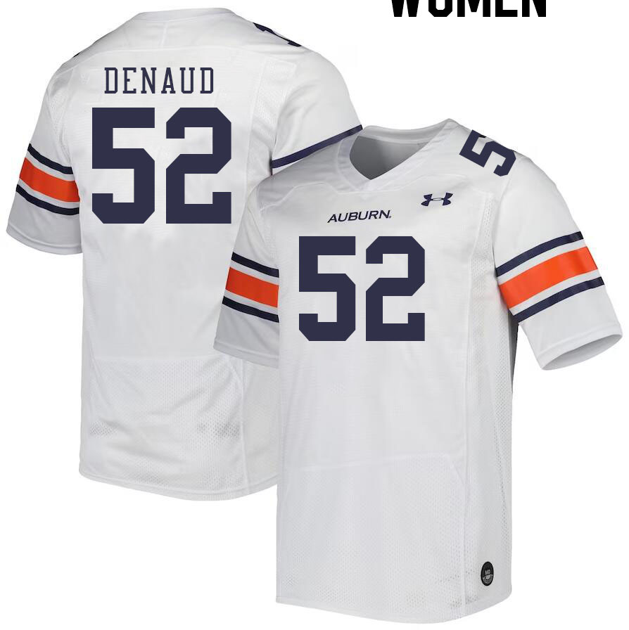 Women's Auburn Tigers #52 Wilky Denaud White 2023 College Stitched Football Jersey
